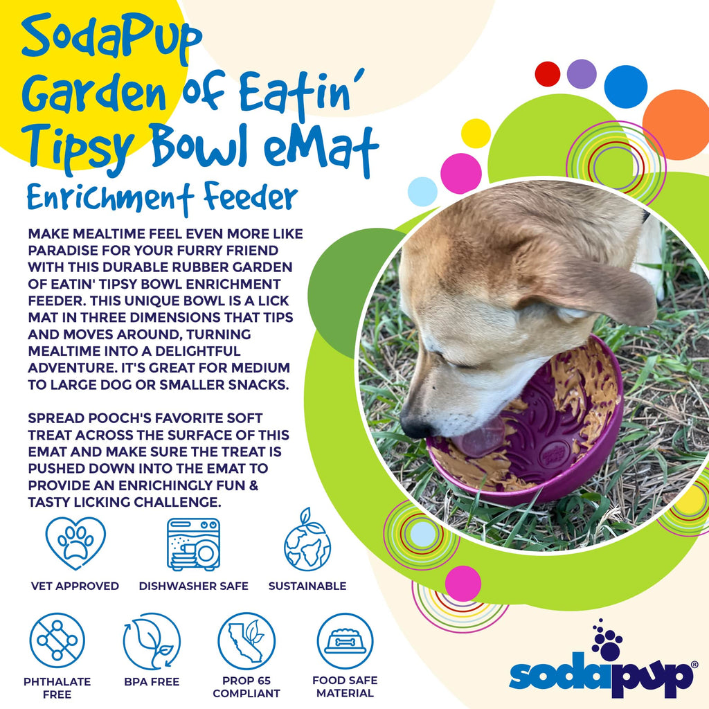 SodaPup Garden of Eatin' Tipsy Bowl Wobble Lick Mat
