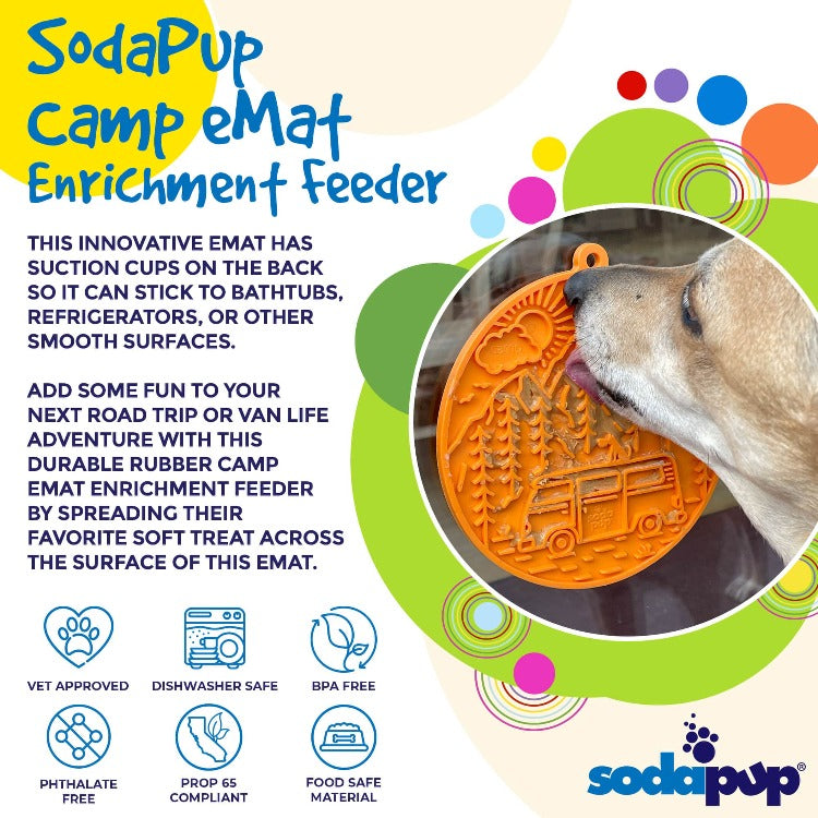 SodaPup Camp eMat Lick Mat with Suction Cups