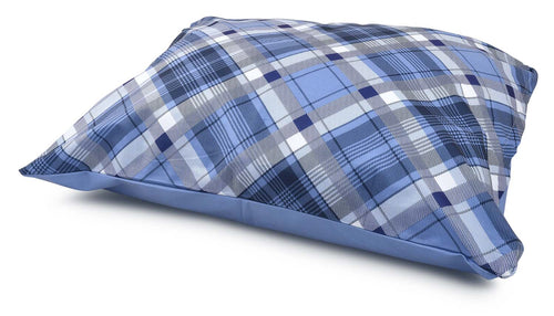 GreenSpring plaid pillow dog bed with solid reverse side