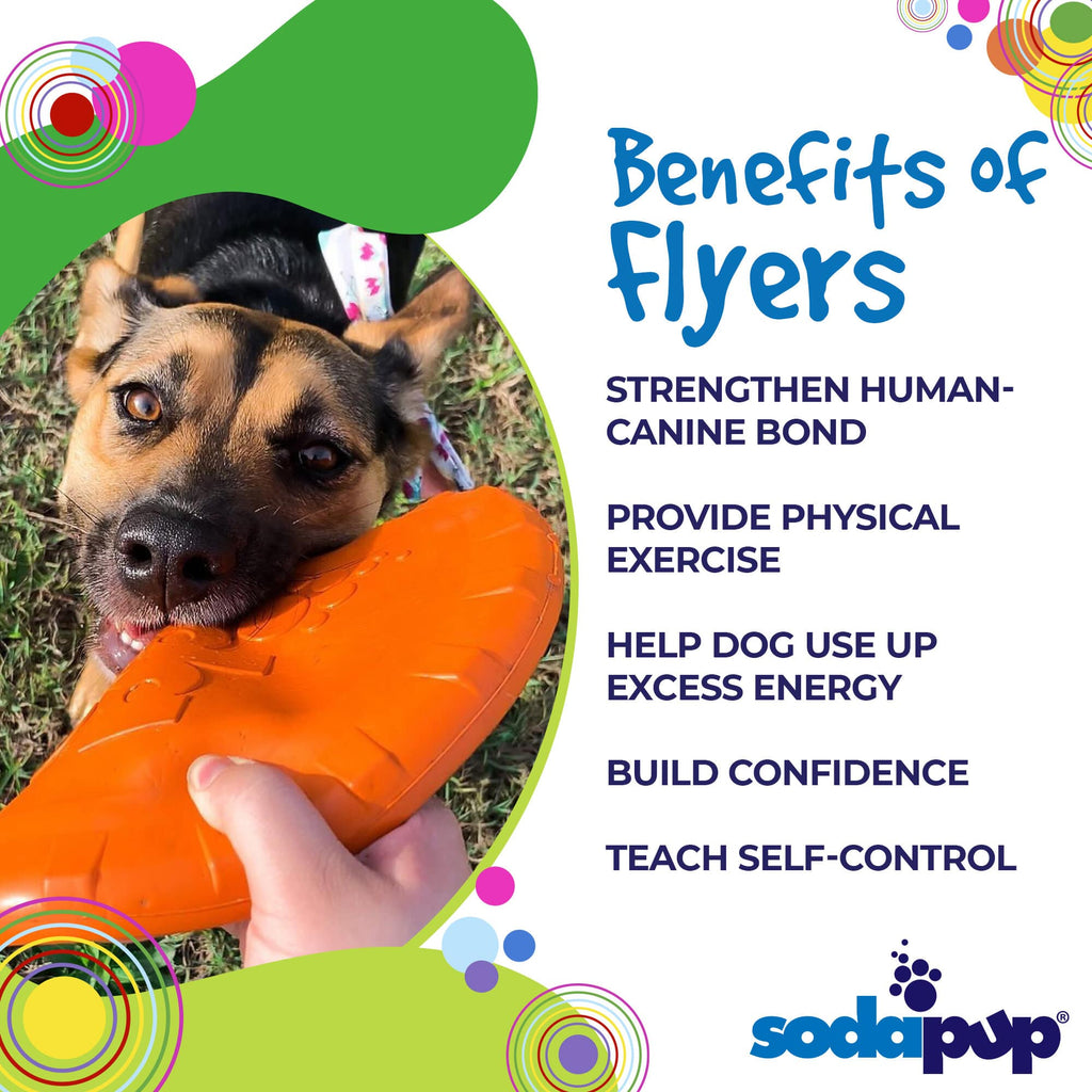 SodaPup Bottle Top Flyer Rubber Flying Disc, Orange