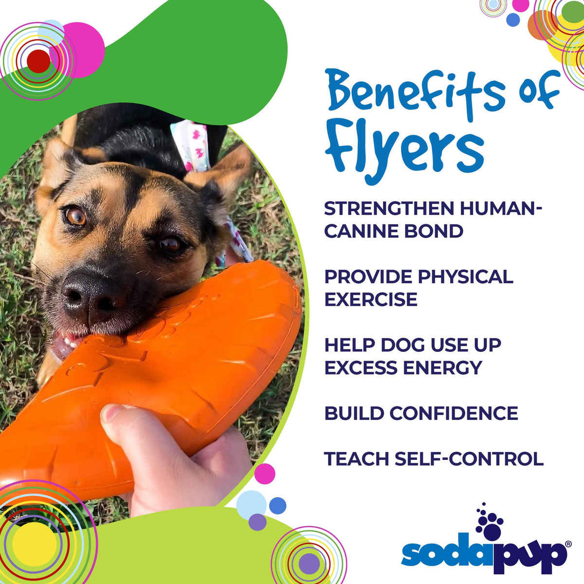 SodaPup Bottle Top Flyer Rubber Flying Disc, Orange
