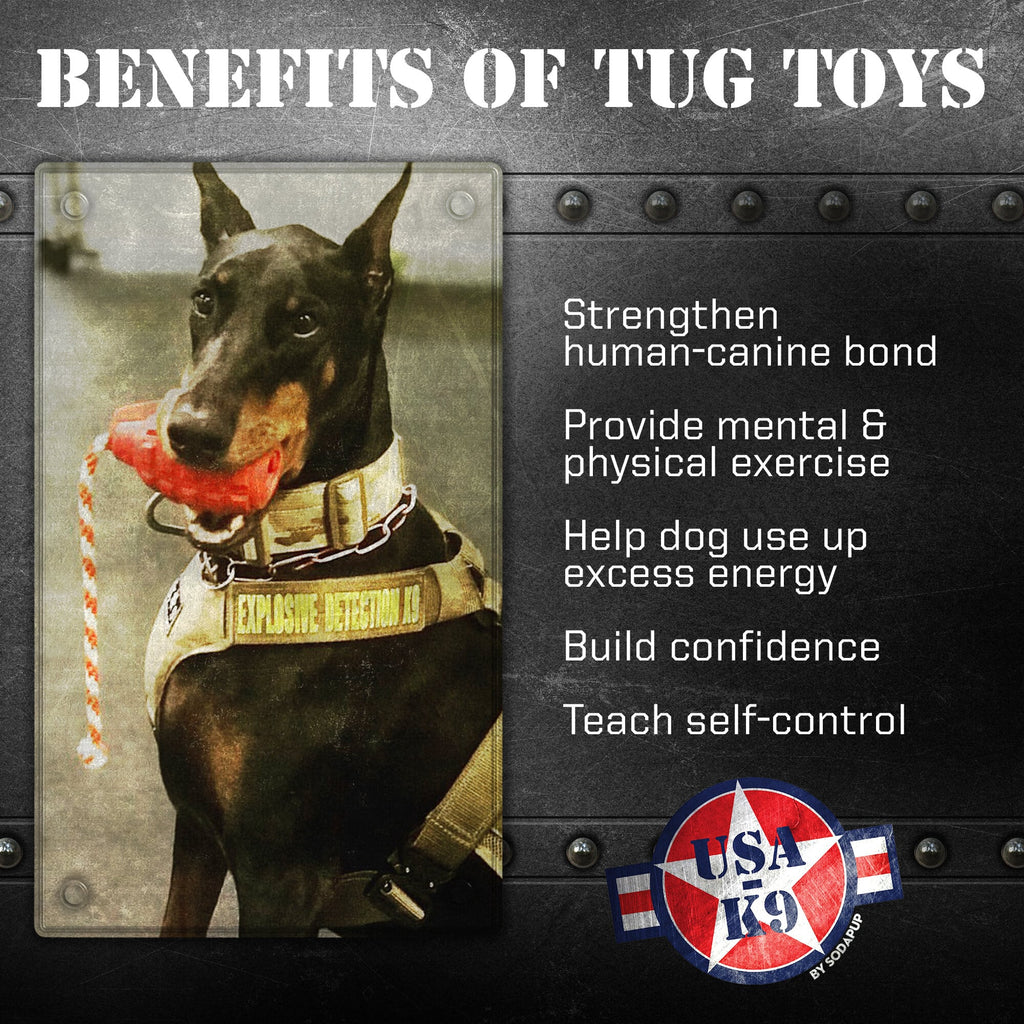 USA-K9 Grenade Rubber Reward and Tug Toy, Army Green