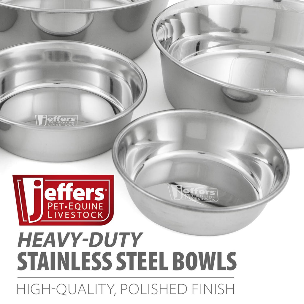 Jeffers Heavy Weight Stainless Steel Pet Bowl