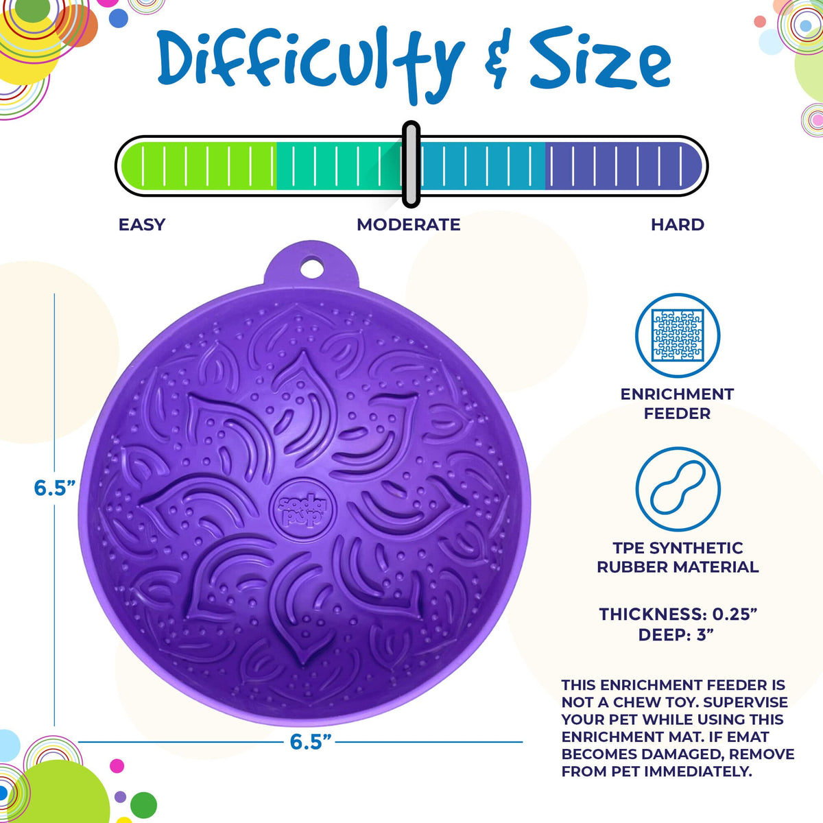 SodaPup Garden of Eatin' Tipsy Bowl Wobble Lick Mat