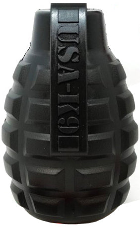 USA-K9 Grenade eDispenser Rubber Chew Toy, Army Green