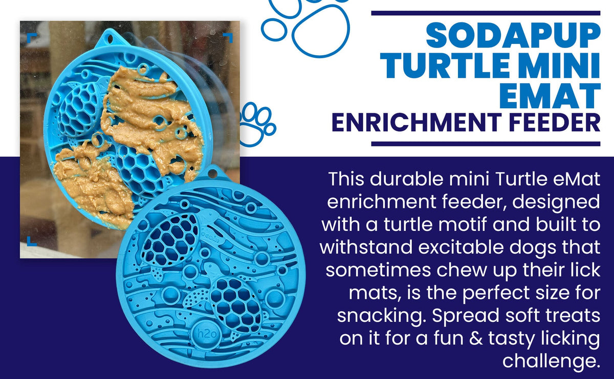 SodaPup Turtle eMat Mini Lick Mat with Suction Cups