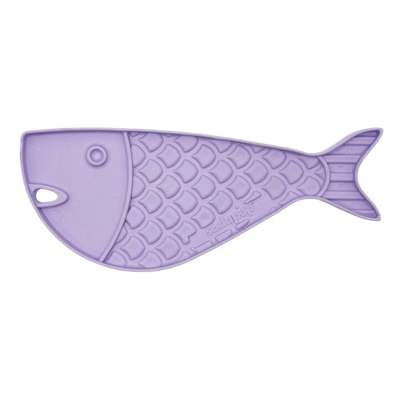 Pastel purple SodaPup Goldfish lick mat for cats