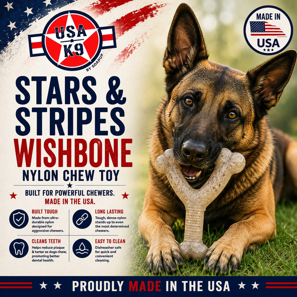 USA-K9 Stars and Stripes Nylon Wishbone Chew