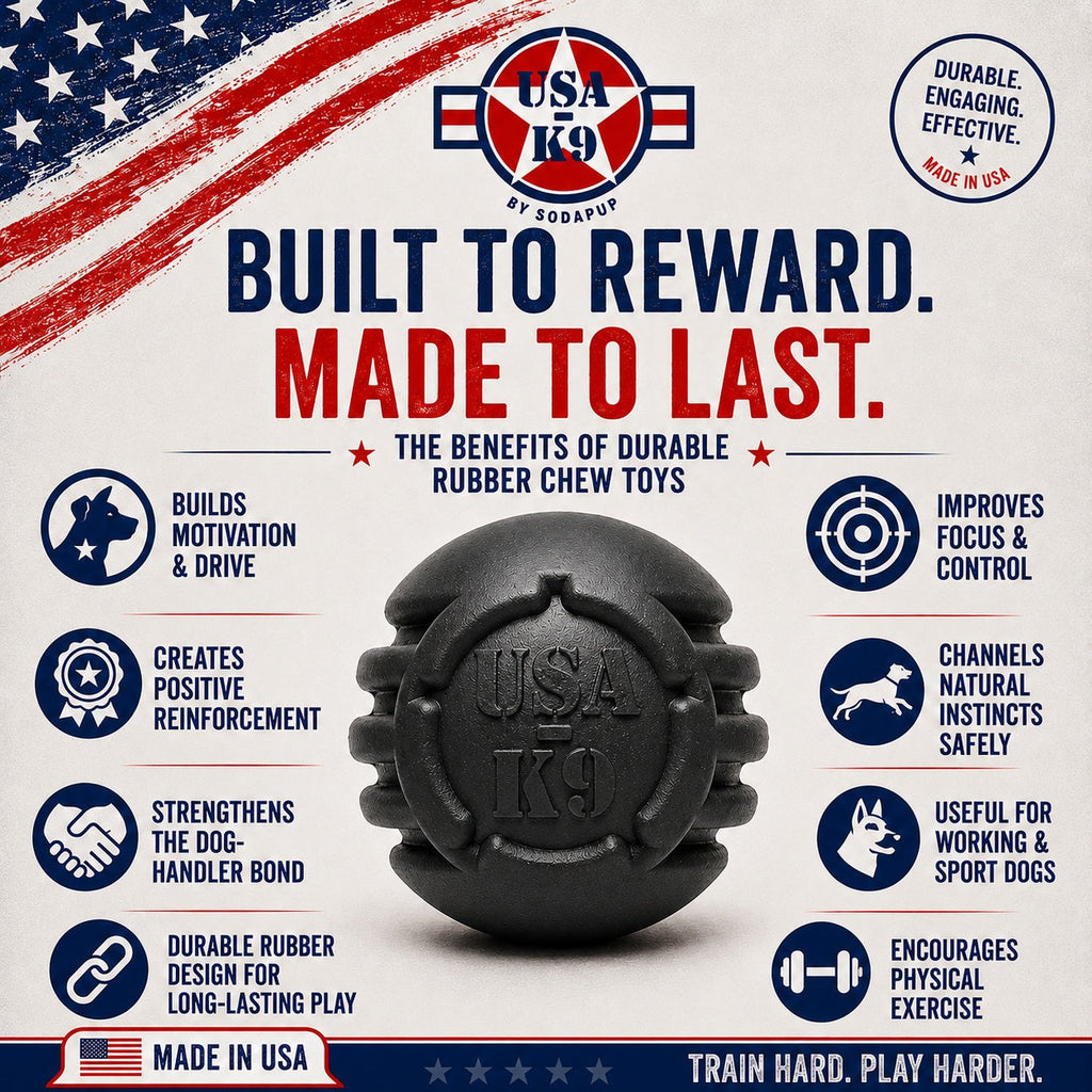 USA-K9 Stars and Stripes Reward Toy, Magnum Black