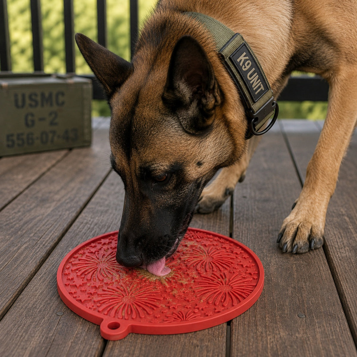 USA-K9 Fireworks eMat Lick Mat with Suction Cups