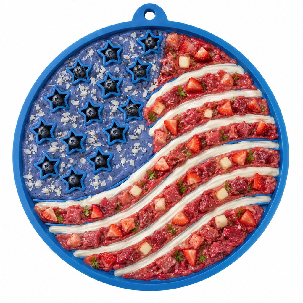 USA-K9 Stars and Stripes eMat Lick Mat with Suction Cups