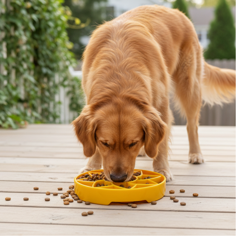 SodaPup Sunflower Softie eTray Shallow Slow Feeder