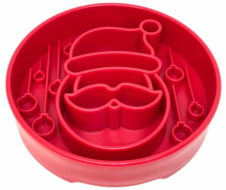 SodaPup Santa eBowl Christmas Slow Feeder Dog Bowl