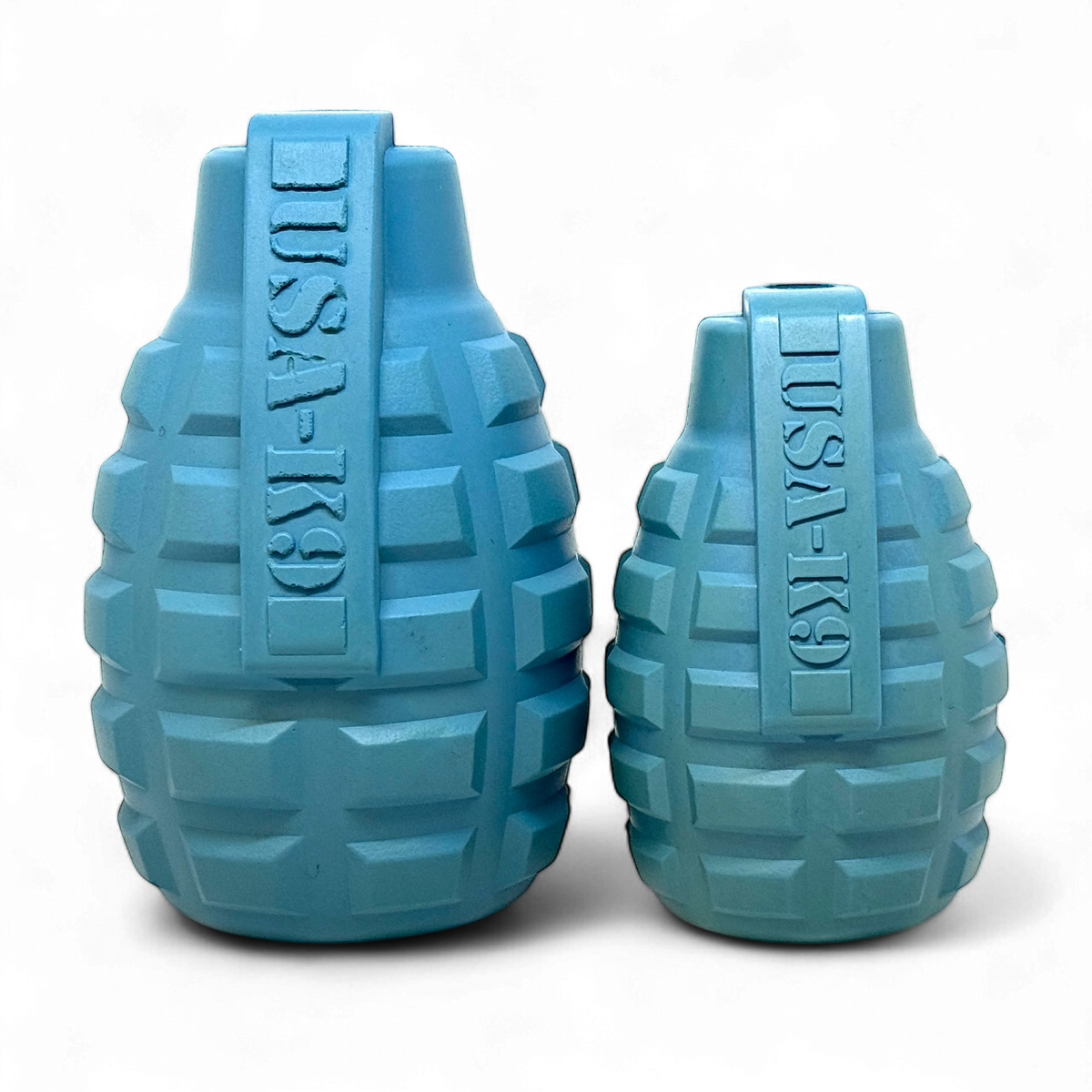 USA-K9 Grenade Rubber Reward and Tug Toy, Steel Blue