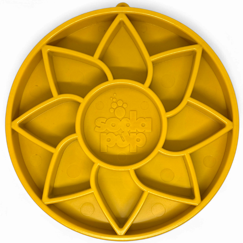 Yellow SodaPup Sunflower eTray slow feeder