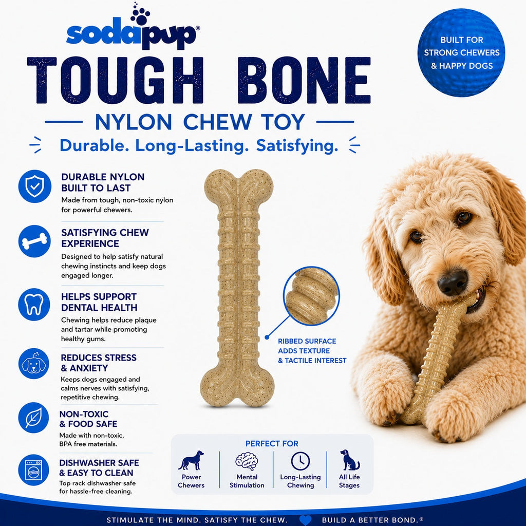 SodaPup Tough Bone Nylon Chew Bone