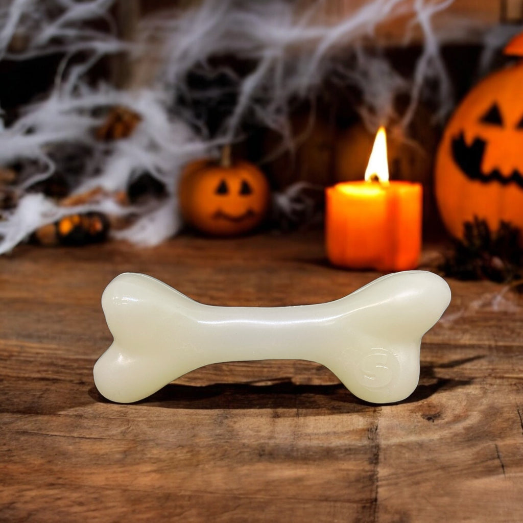 SodaPup PUP-X Glow in the Dark Rubber Bone, Large