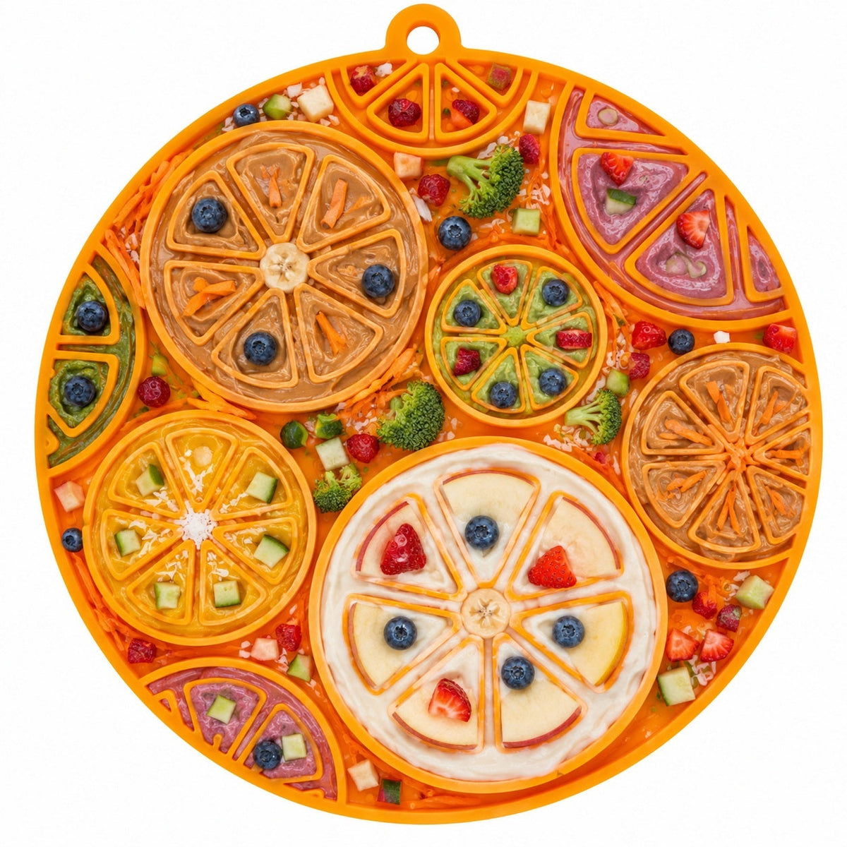 SodaPup Citrus eMat Lick Mat with Suction Cups
