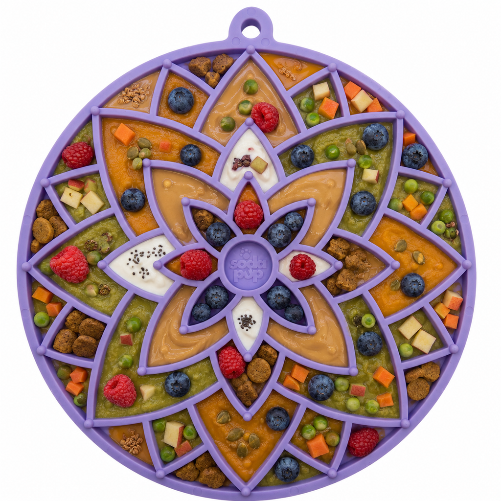 SodaPup Lotus eMat Lick Mat with Suction Cups