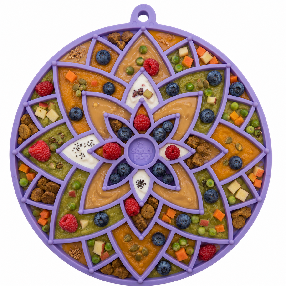 SodaPup Lotus eMat Lick Mat with Suction Cups
