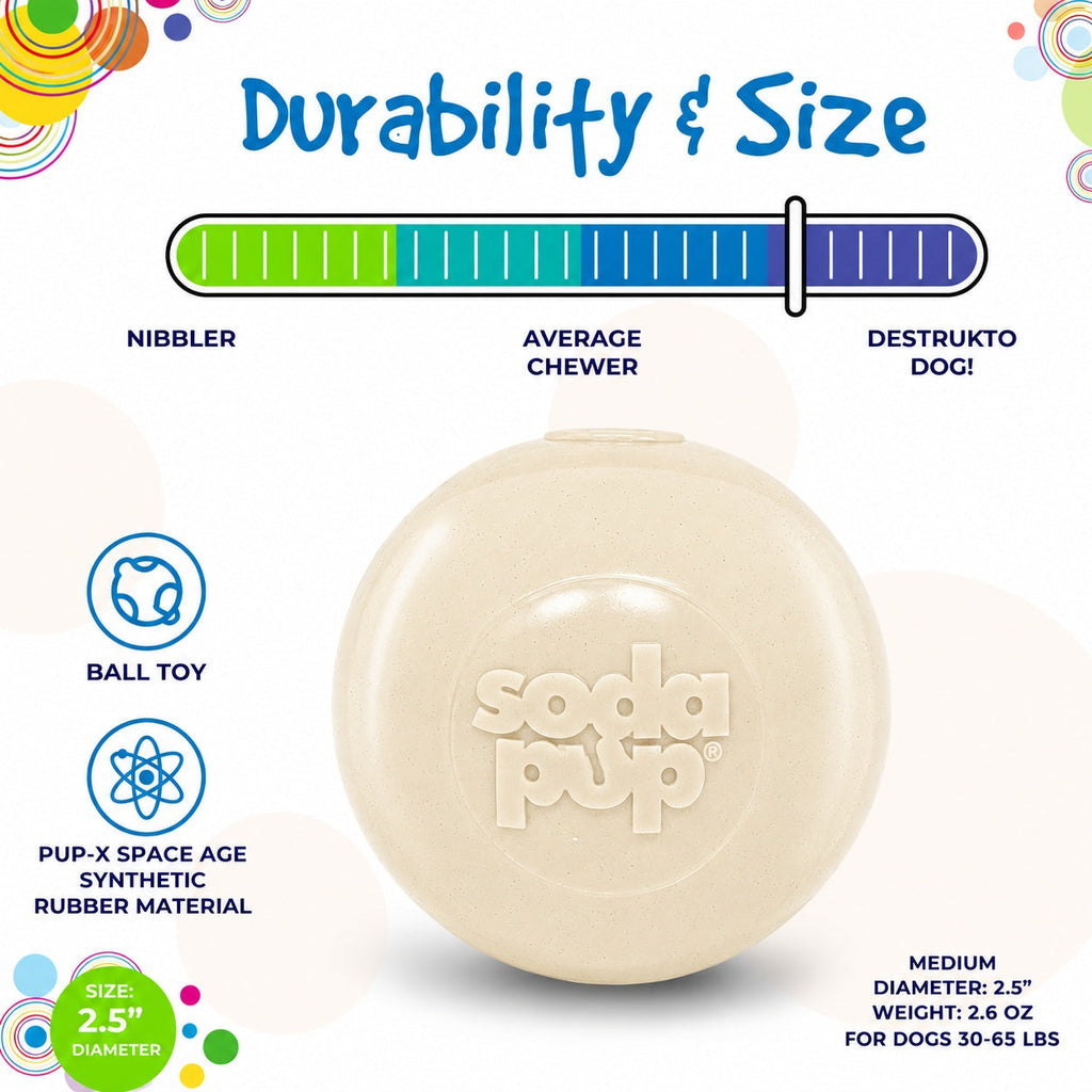 SodaPup Glow in the Dark Glitter Ball 2-Pack