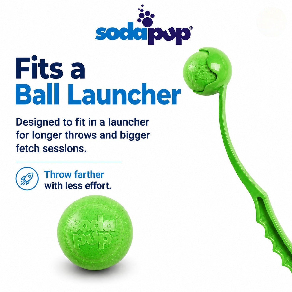 SodaPup Green Glitter Ball 2-Pack