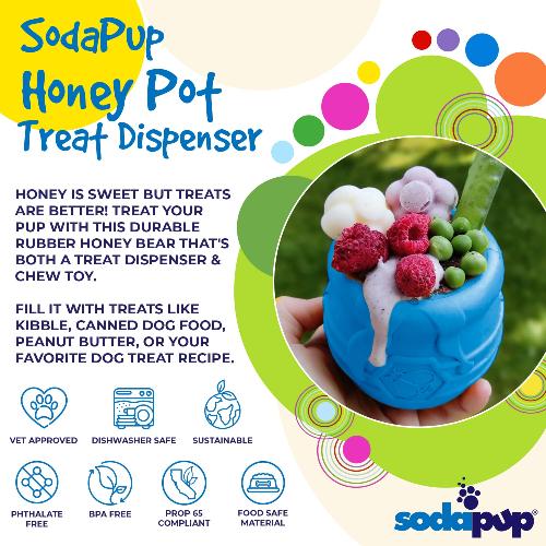 SodaPup Honey Pot eCup Rubber Treat Dispenser