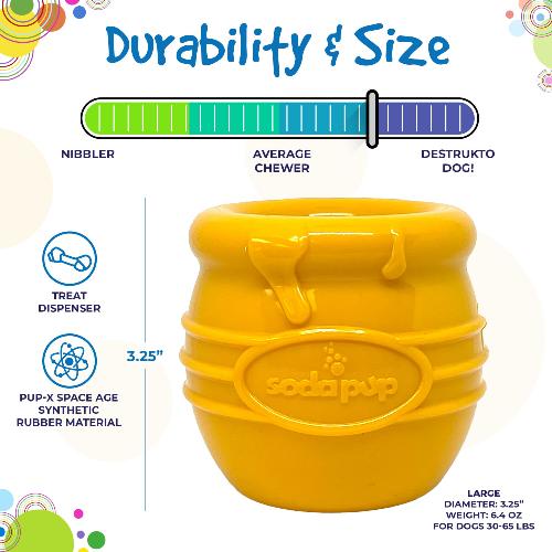 SodaPup Honey Pot eCup Rubber Treat Dispenser