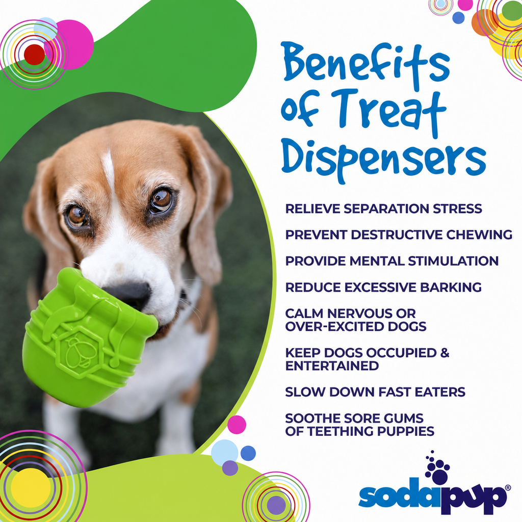 SodaPup Honey Pot eCup Treat Dispenser, Apple Green