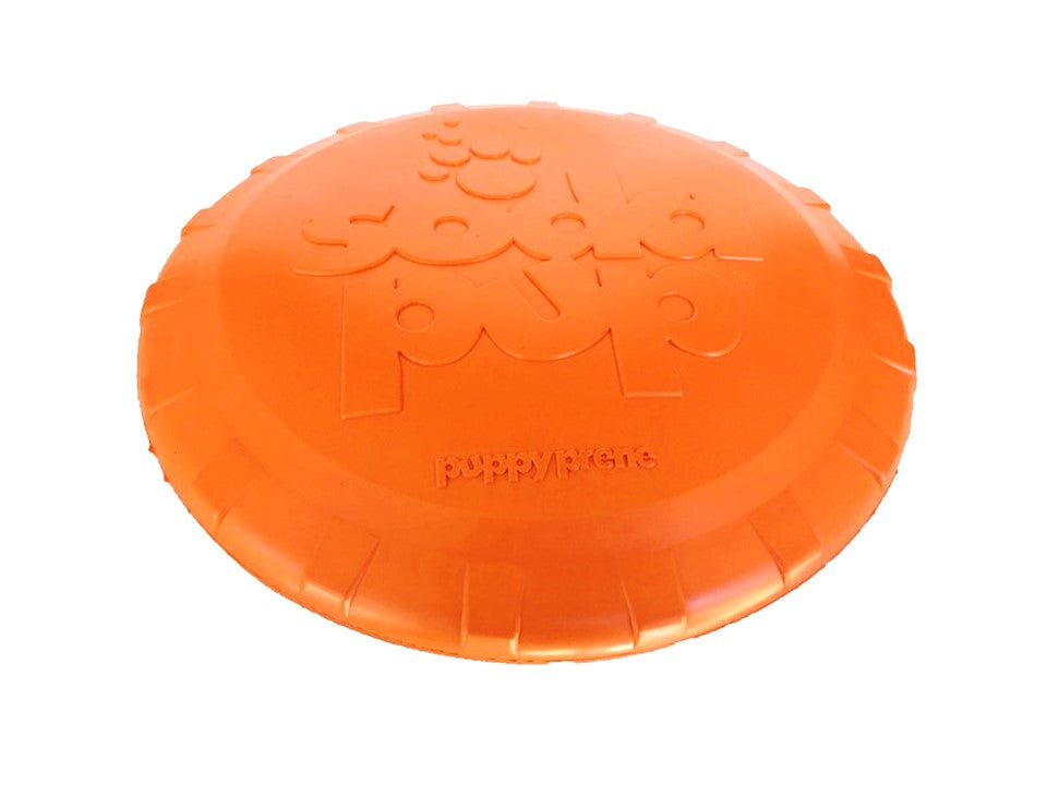 SodaPup Bottle Top Flyer Rubber Flying Disc, Orange