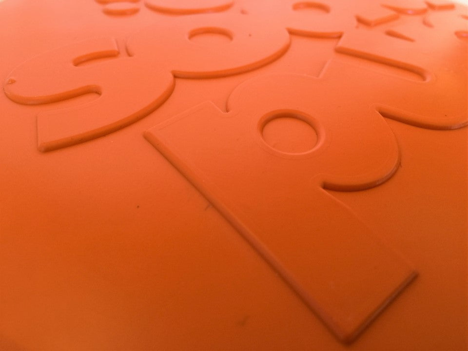 SodaPup Bottle Top Flyer Rubber Flying Disc, Orange