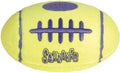KONG AirDog squeaker football fetch toy in tennis material