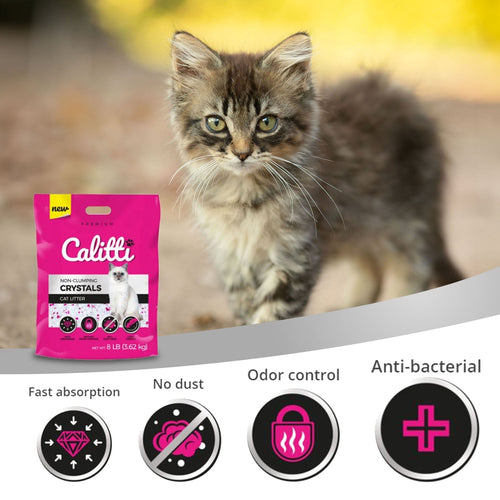 Calitti Non-Clumping Crystal Cat Litter, 8 lb - FurrowpetstoreCat Litter & CareJeffers