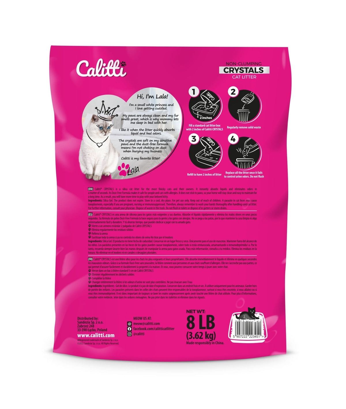 Calitti Non-Clumping Crystal Cat Litter, 8 lb - FurrowpetstoreCat Litter & CareJeffers