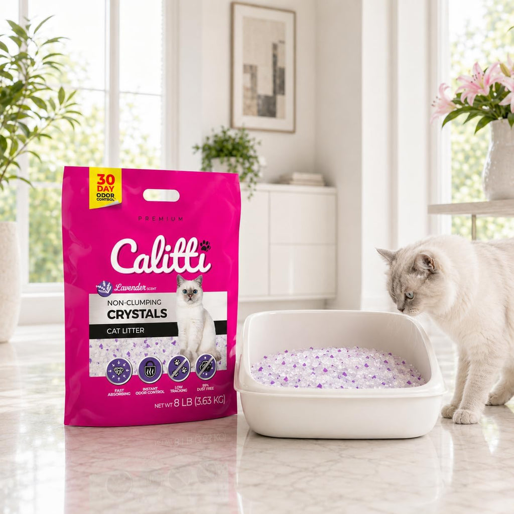 Calitti Non-Clumping Crystal Cat Litter, 8 lb - FurrowpetstoreCat Litter & CareJeffers