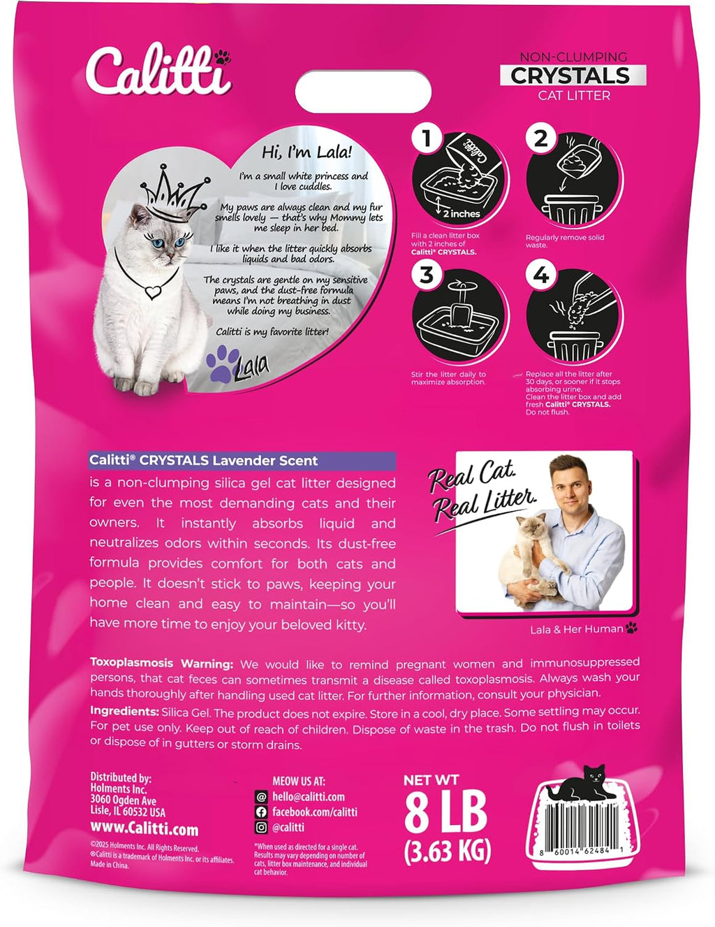Calitti Non-Clumping Crystal Cat Litter, 8 lb - FurrowpetstoreCat Litter & CareJeffers