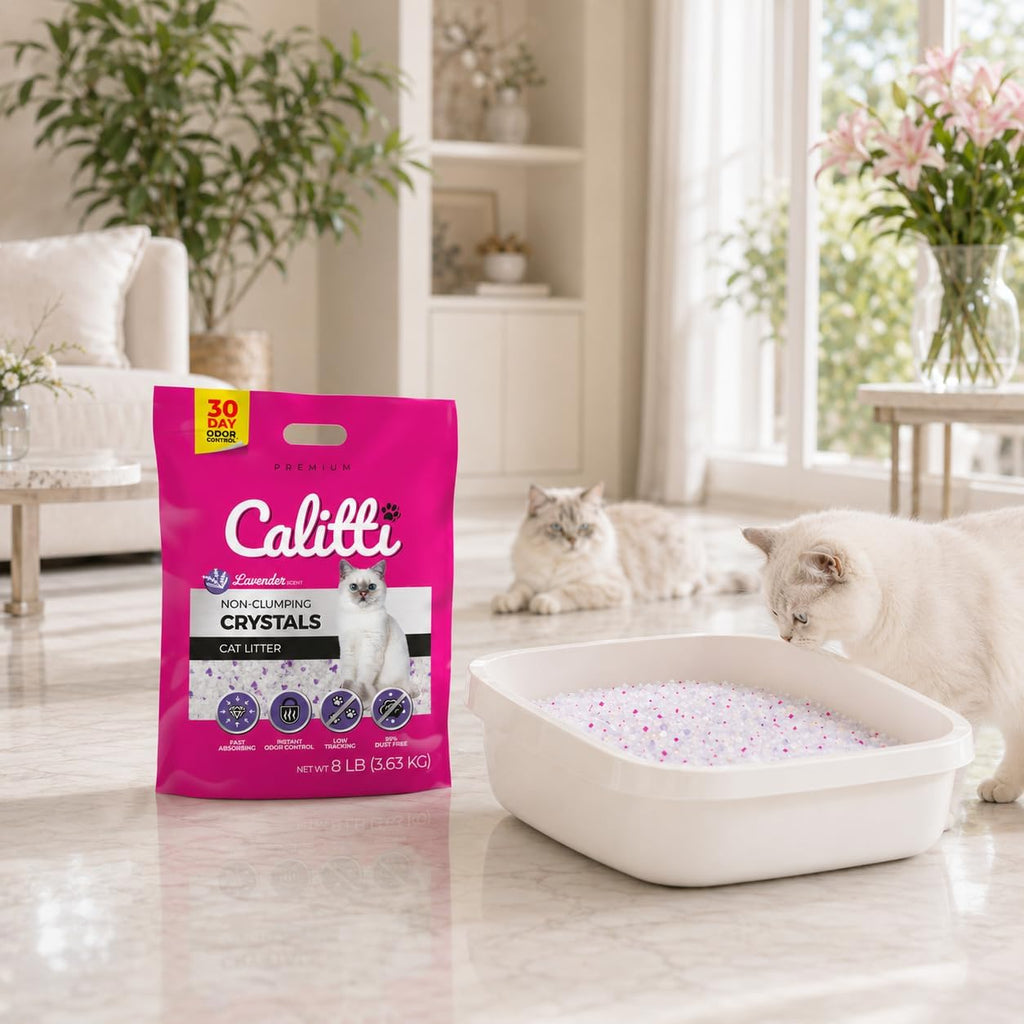 Calitti Non-Clumping Crystal Cat Litter, 8 lb - FurrowpetstoreCat Litter & CareJeffers