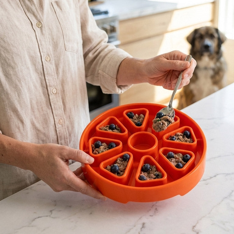 SodaPup Citrus Softie eTray Shallow Slow Feeder