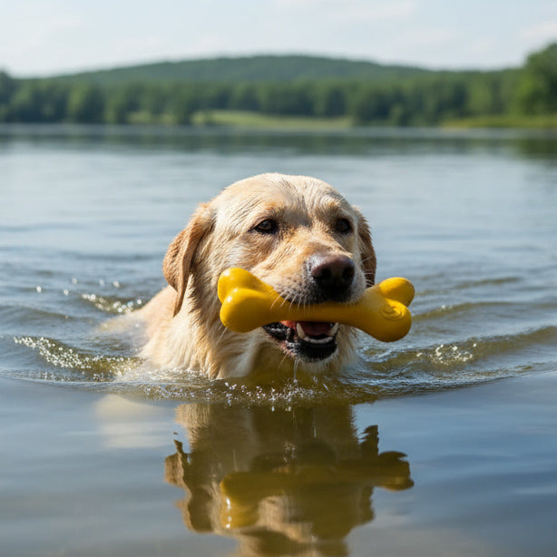 SodaPup PUP-X Rubber Bone Chew and Fetch Toy