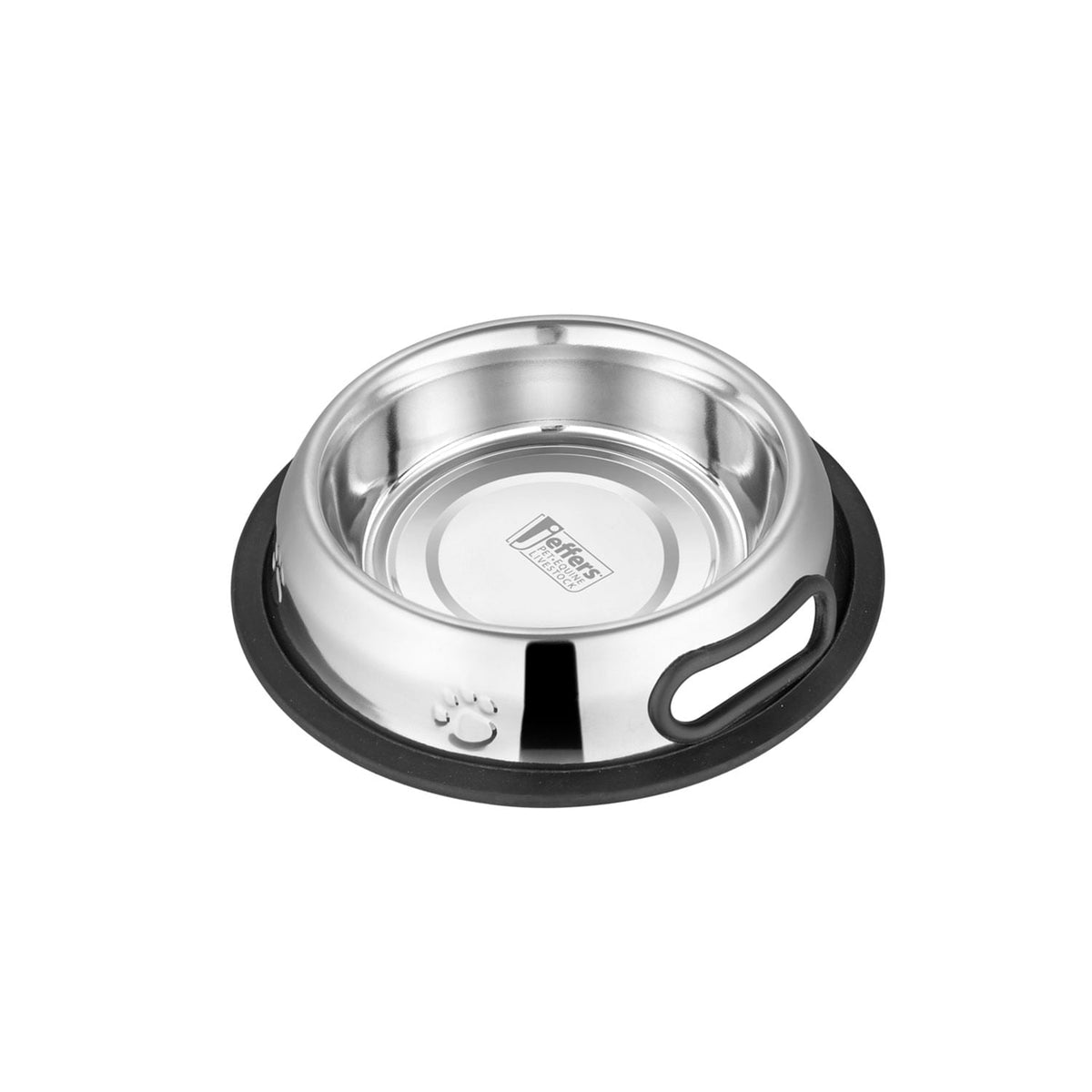 Jeffers Embossed No-Tip Stainless Steel Pet Bowl
