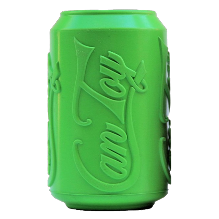 Soda can shaped rubber dog chew toy