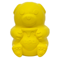 Honey bear shaped rubber treat dispenser dog toy