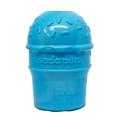 Blue ice cream cone shaped rubber dog treat toy