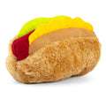 Plush hamburger and hot dog squeaker dog toys