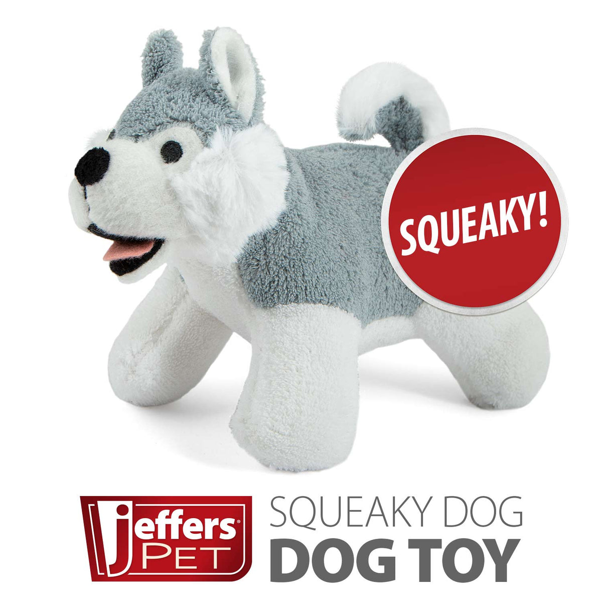 Jeffers Animal Cuddlers Plush Squeaker Dog Toy