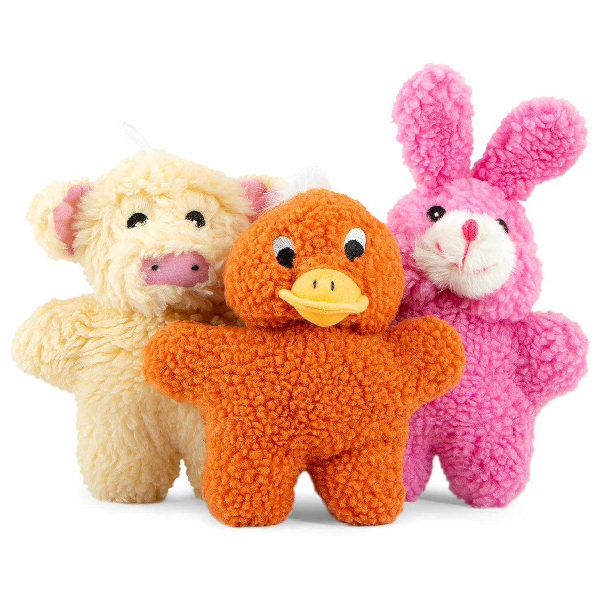Jeffers Animal Fuzzies Plush Squeaker Dog Toy, 8 in