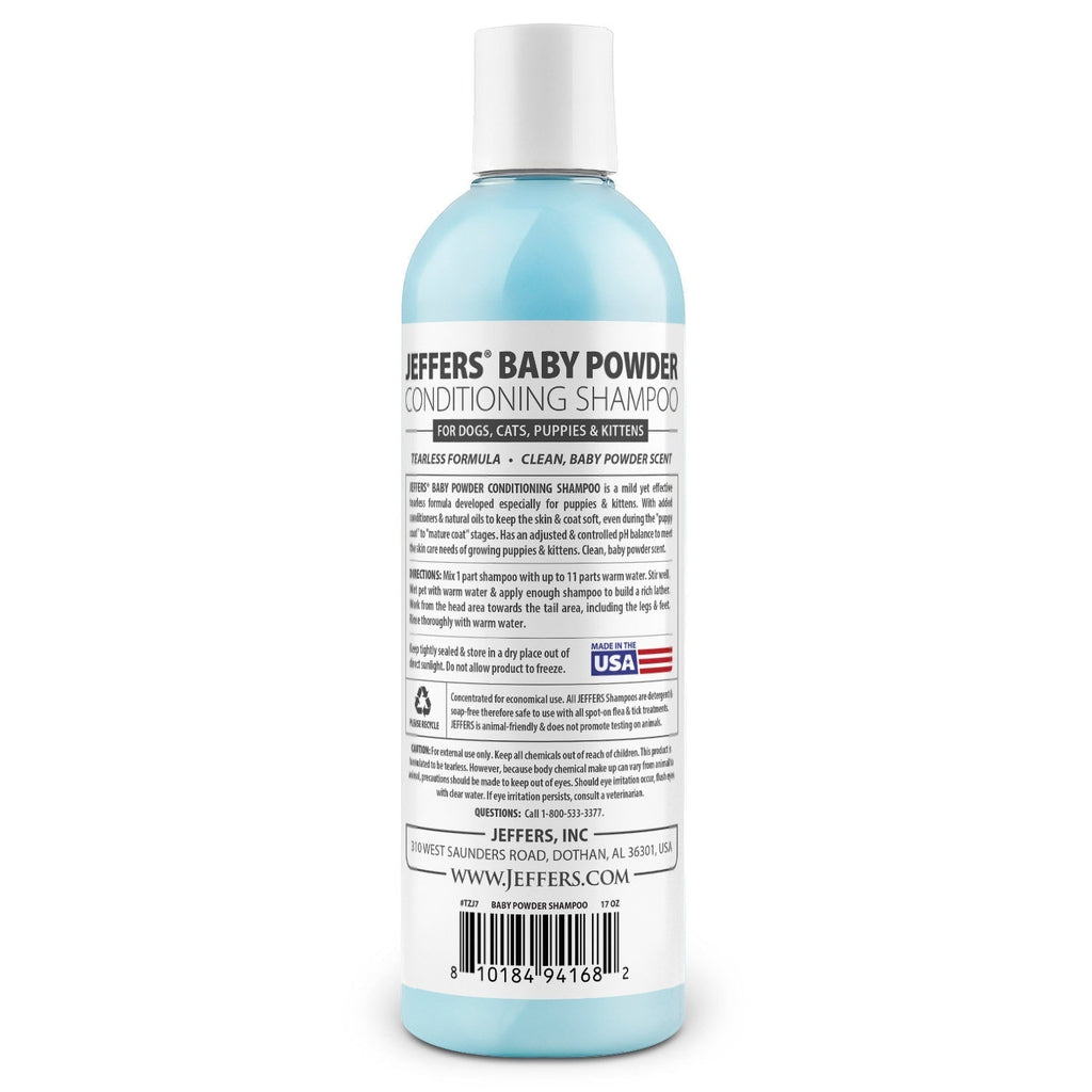 Jeffers Baby Powder Tearless Puppy & Kitten Shampoo - FurrowpetstoreGrooming & CleanupJeffers