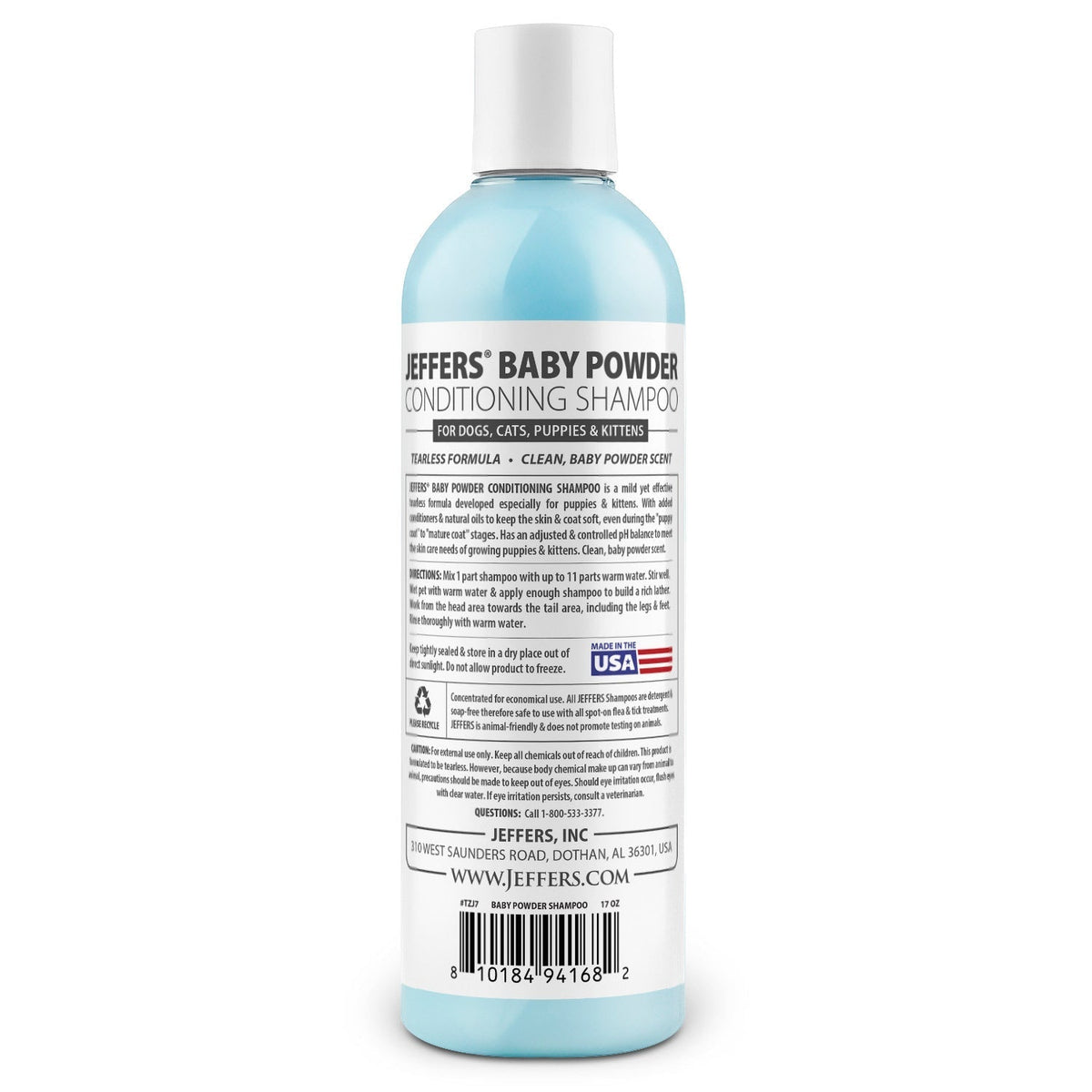 Jeffers Baby Powder Tearless Puppy & Kitten Shampoo - FurrowpetstoreGrooming & CleanupJeffers