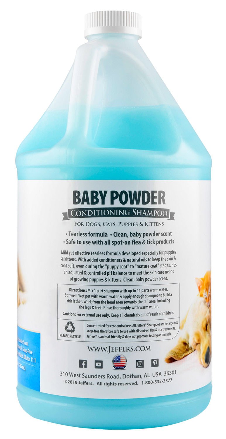 Jeffers Baby Powder Tearless Puppy & Kitten Shampoo - FurrowpetstoreGrooming & CleanupJeffers