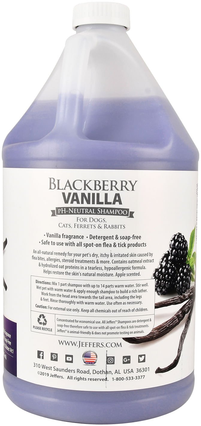 Jeffers Blackberry Vanilla pH-Neutral Pet Shampoo - FurrowpetstoreGrooming & CleanupJeffers